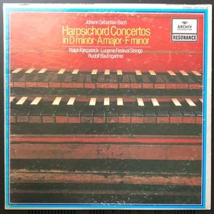Bach Harpischord Concertos Ralph Kirkpatrick, Lucerne Festival Strings Vinyl Lp